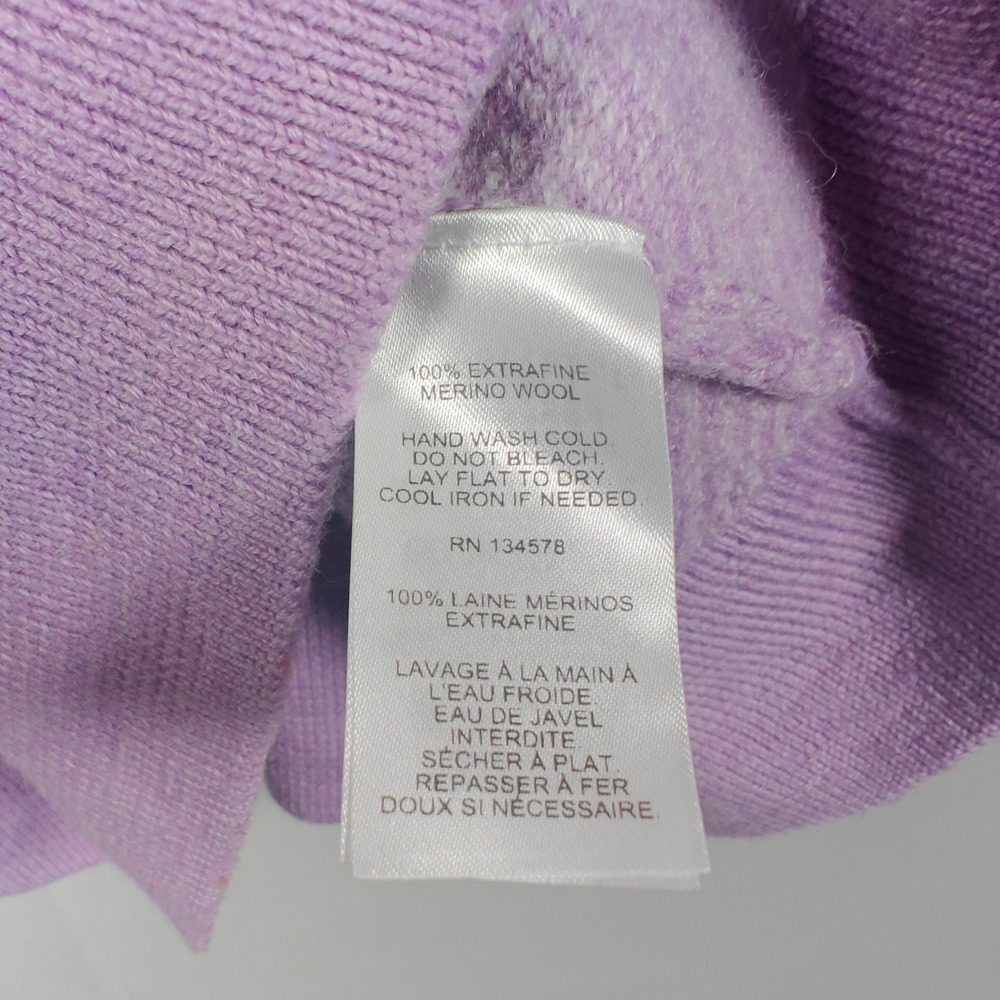 Vineyard Vines Mens 2XL Purple Extrafine Merino Wool Quarter Zip Sweater 2XL - Picture 4 of 9